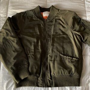 army green bomber jacket